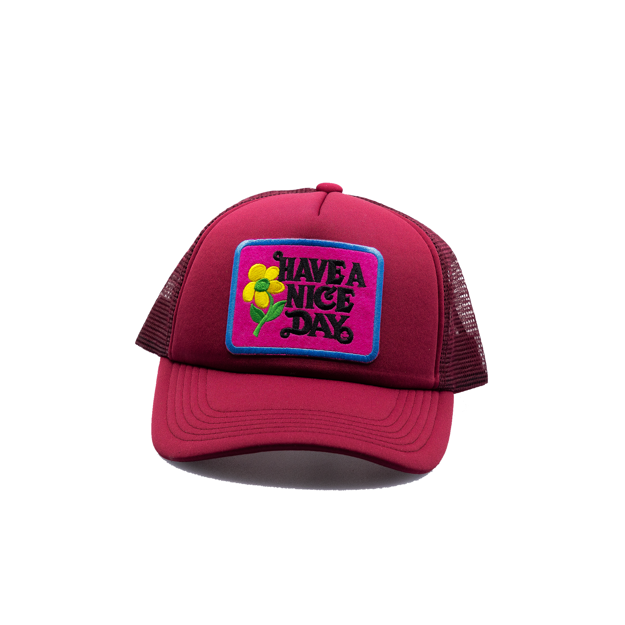 Have a Nice Day Style 3 Burgundy Trucker Hat