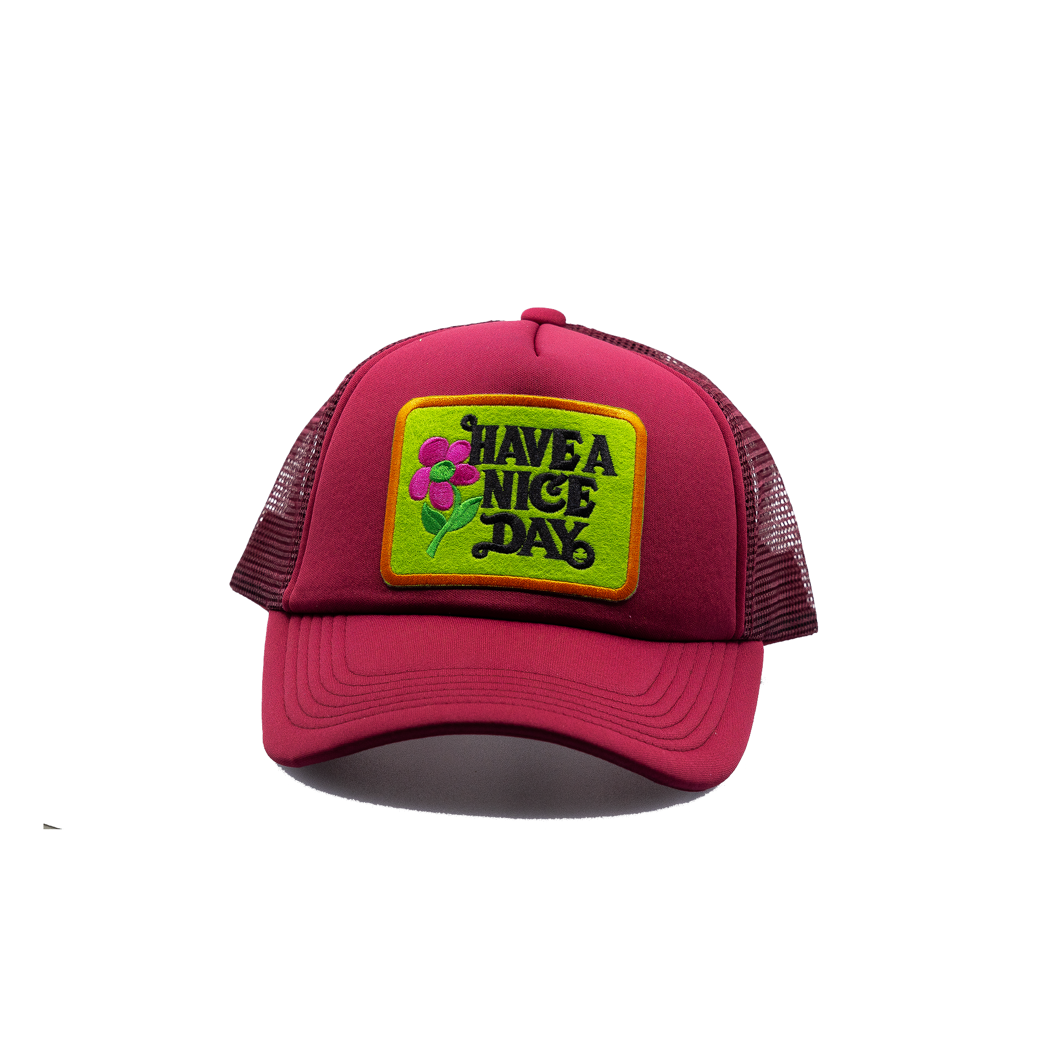 Have a Nice Day Style 4 Burgundy Trucker Hat