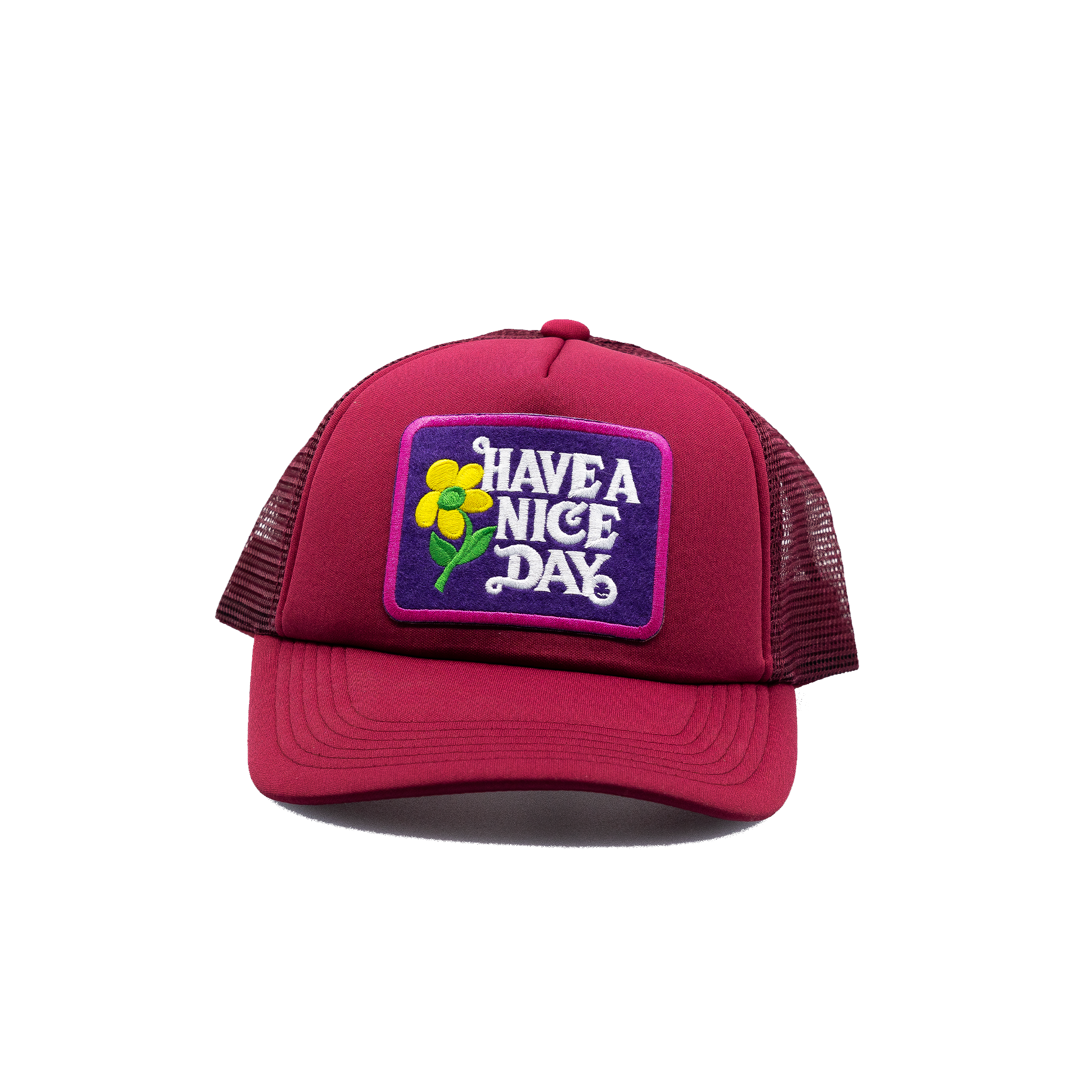Have a Nice Day Style 5 Burgundy Trucker Hat