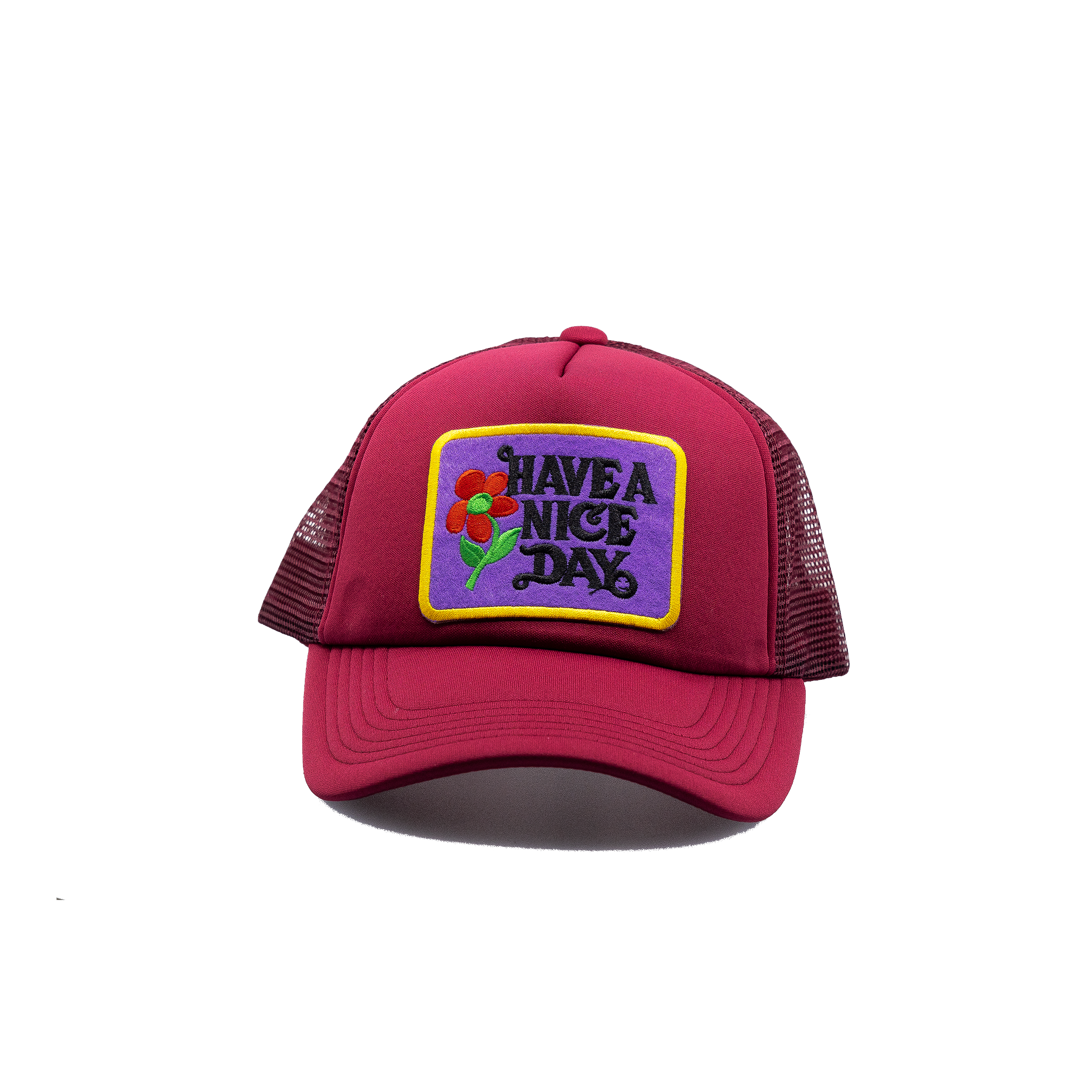 Have a Nice Day Style 1 Burgundy Trucker Hat