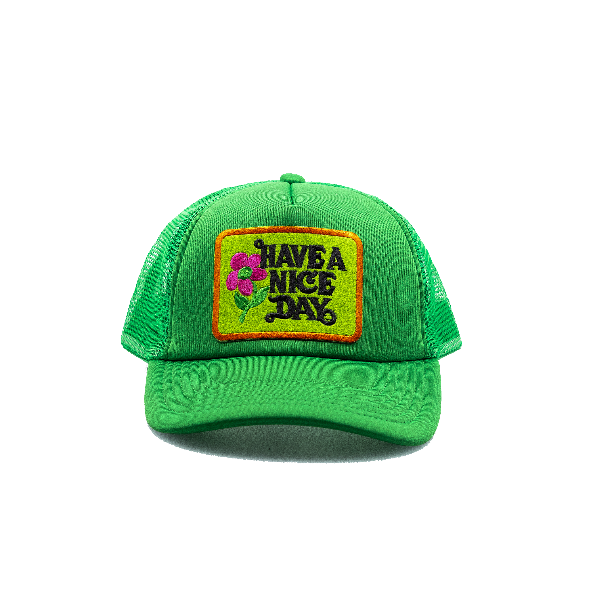 Have a Nice Day Style 4  Green Trucker Hat