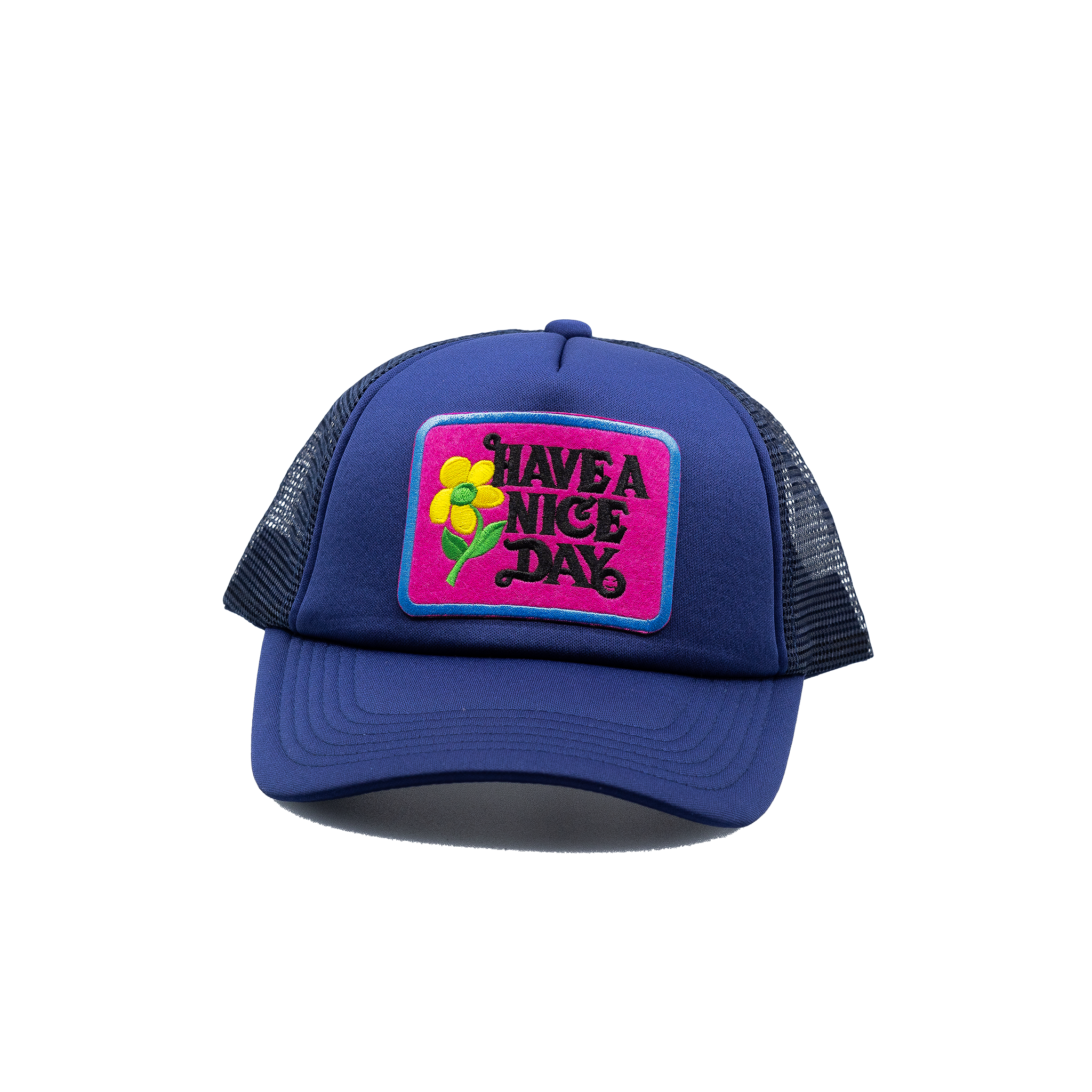 Have a Nice Day Style 3 Navy Blue Trucker Hat