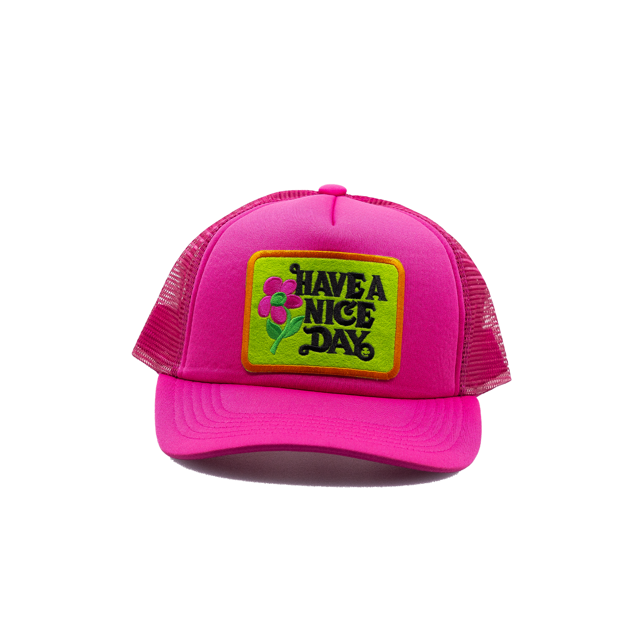 Have a Nice Day Style 4 Neon Pink Trucker Hat