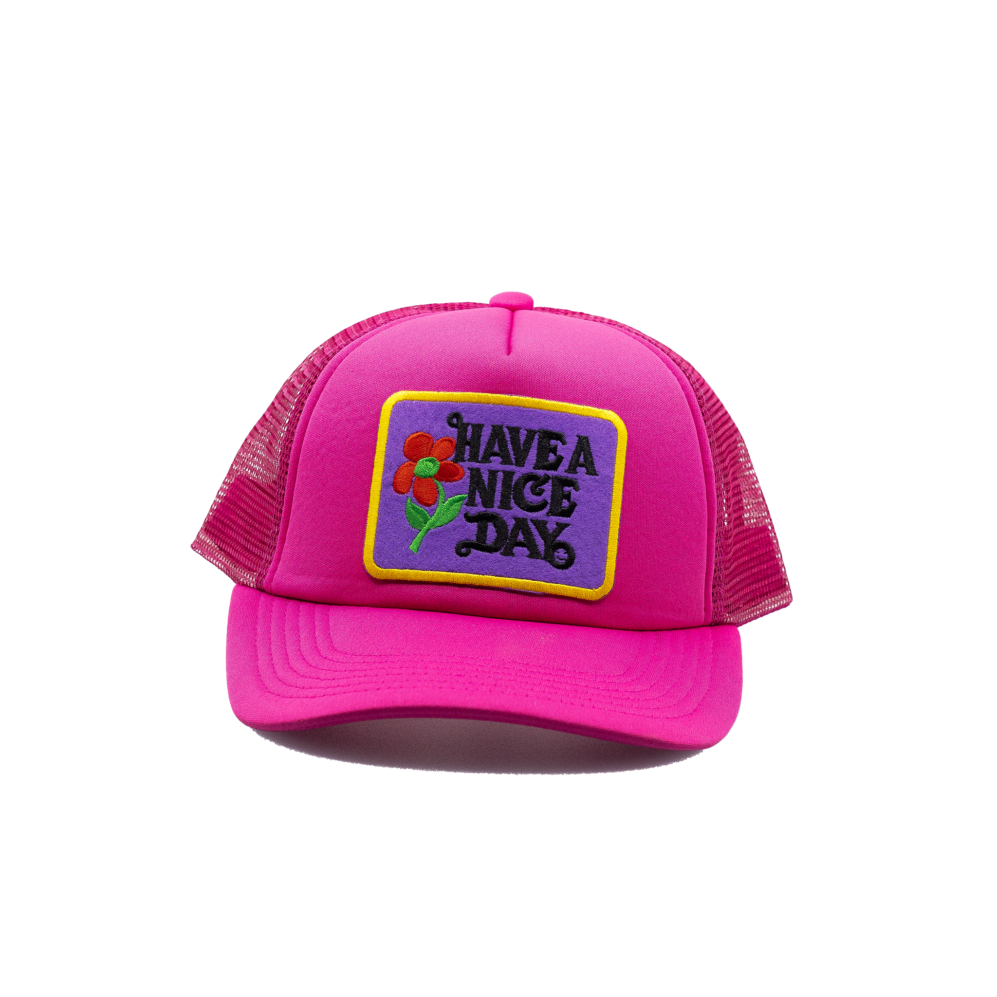 Have a Nice Day Style 1 Neon Pink Trucker Hat