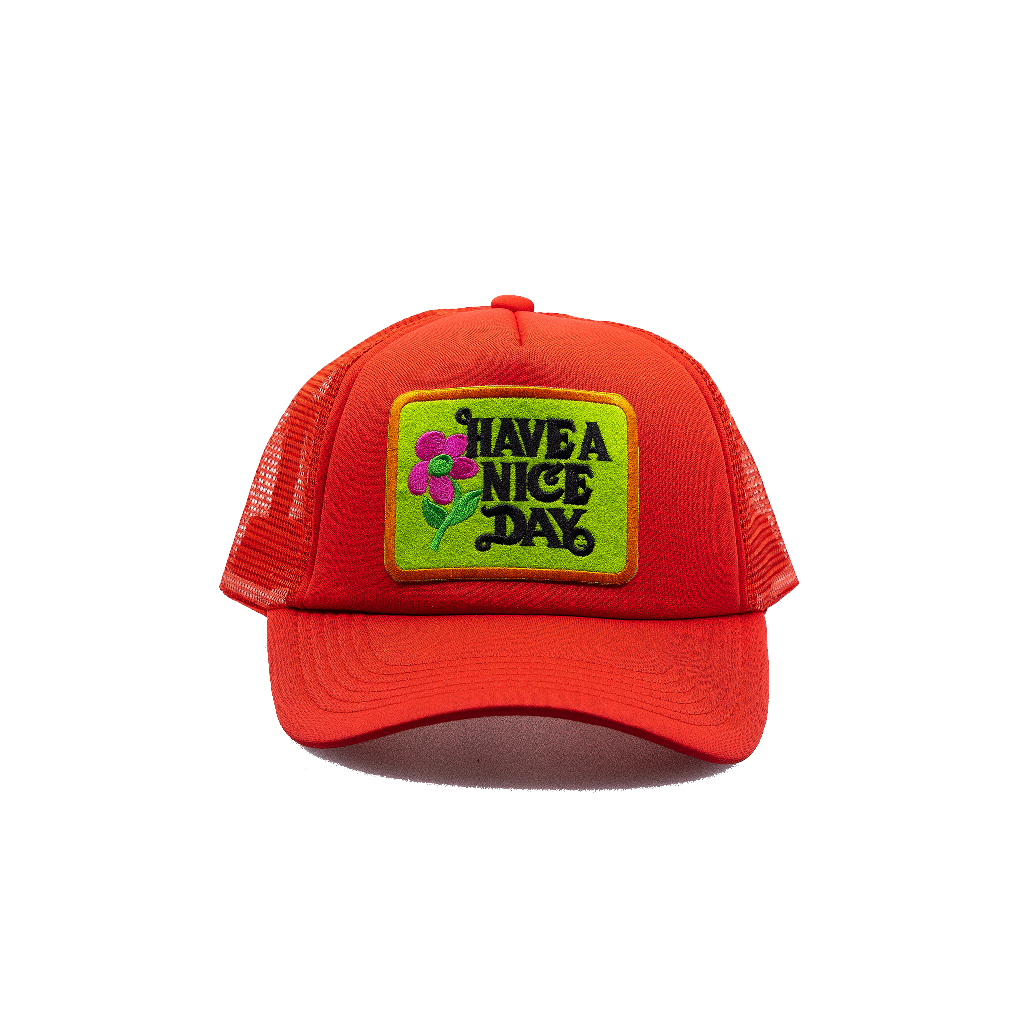 Have a Nice Day Style 4 Red Trucker Hat